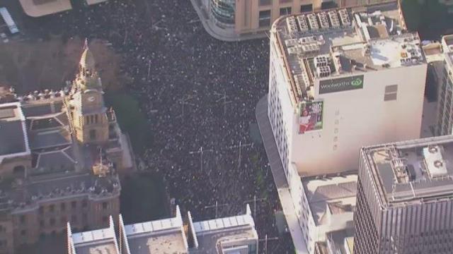 Australia's streets are packed during the pandemic as people protest the death of George Floyd