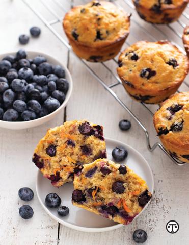 Recipe: Sweet potato blueberry yogurt muffins