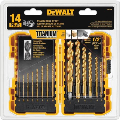 DEWALT Drill Bit Set Titanium14-Piece (photo courtesy Amazon)