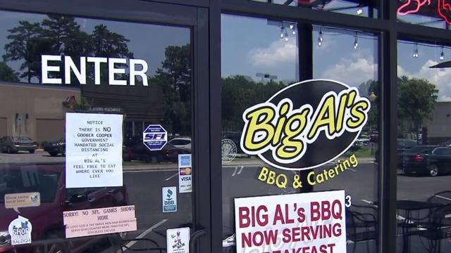 Social distancing required in NC restaurants, but Big Al's doesn't want to comply