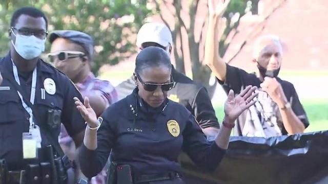 Durham police join unity march through city