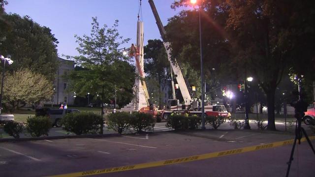 Work to remove 75-foot tall Confederate monument at State Capitol postponed