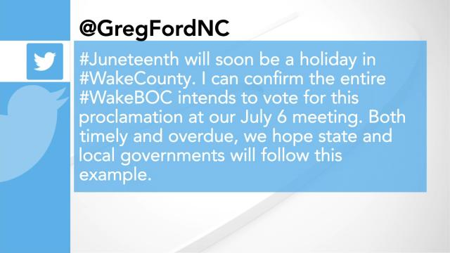 Wake County could officially recognize Juneteenth as a holiday