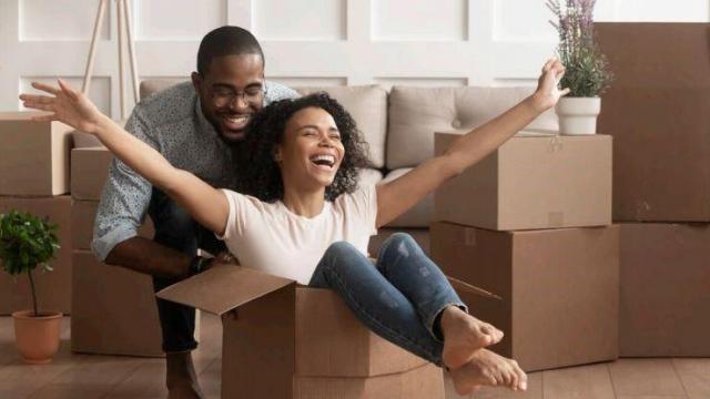 Stock photo: People moving in