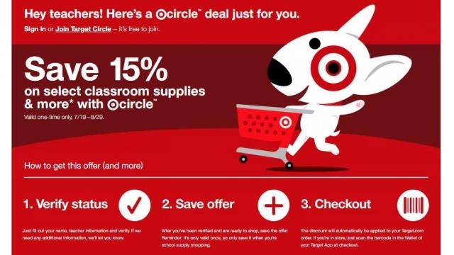 Target Teacher Discount (photo courtesy Target)
