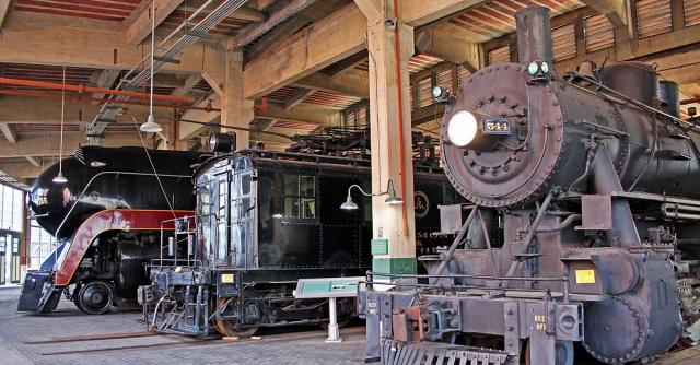 Steam era locotmotives at the N.C. Transportation Museum 