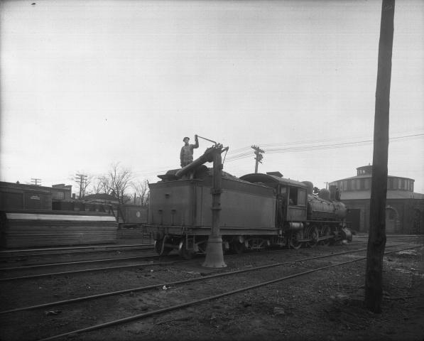 Yard activity at the Seaboard Airline Railway switch yard, 1920s. (Courtesy of the State Archives of North Carolina)