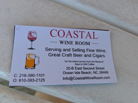 Coastal Wine Room card