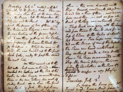 An abolitionist's journal entry describing firsthand accounts of helping rescue freedom seekers. 
