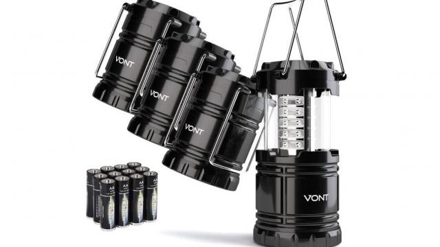 Outdoor LED Lanterns 4-pack with batteries only $19.99