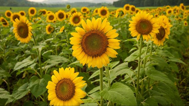 Sunflowers in bloom at Biltmore Estates