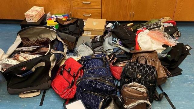 More than $300K in counterfeit items siezed by police during traffic stop 
