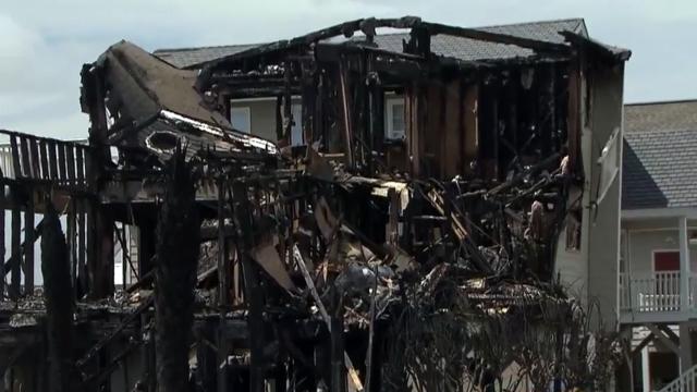 Ocean Isle Beach residents in disbelief over destruction caused by fire during hurricane