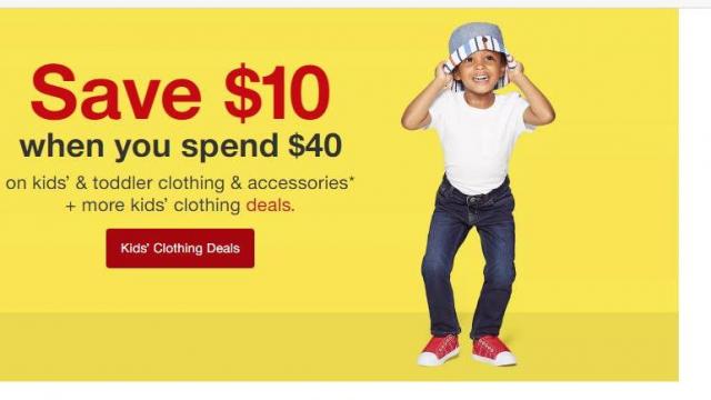 Target: Kids' clothing sale plus save $10 off $40