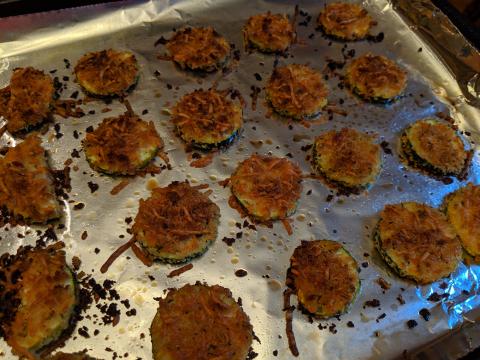 Baked Zucchini Crisps (photo credit Faye Prosser)
