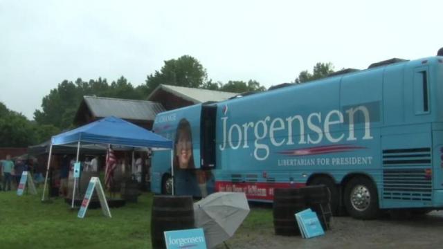 Libertarian presidential candidate Jo Jorgensen visits Durham