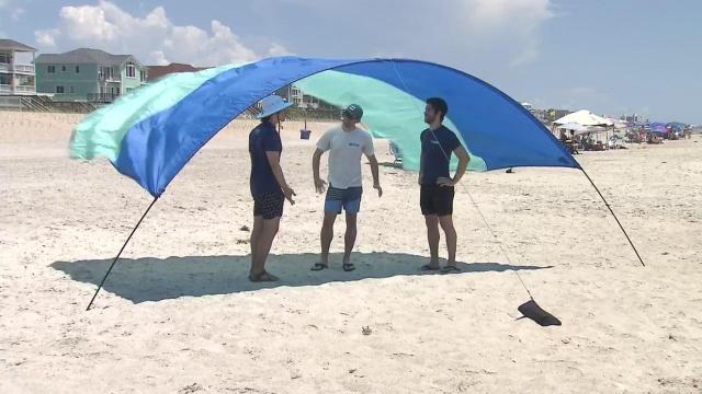 Three amateur inventors find way to beat the heat at the beach