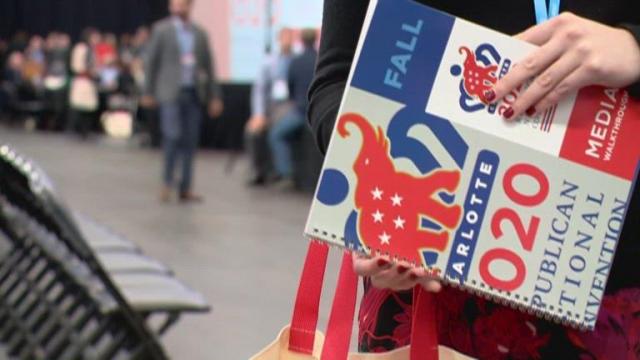 Republican delegates arrive in Charlotte for the RNC 