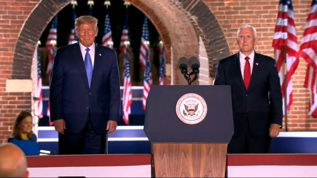 Vice President Mike Pence speaks during Day 3 of virtual RNC