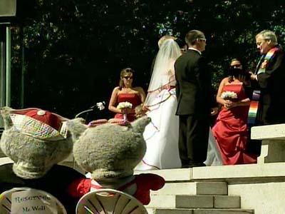 Couple Weds at N.C. State Bell Tower