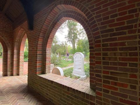 Calvary Episcopal Church in Tarboro has North Carolina's version of a ‘secret garden,’ enclosed in a gothic-style churchyard, cloaked in ivy, with century-old trees from across the globe. 