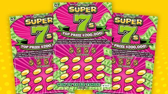 Super 7 NC Education Lottery game