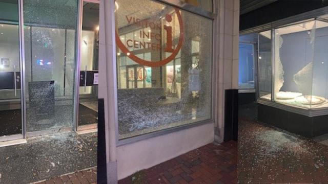 Photos show smashed windows, damaged windows in Durham