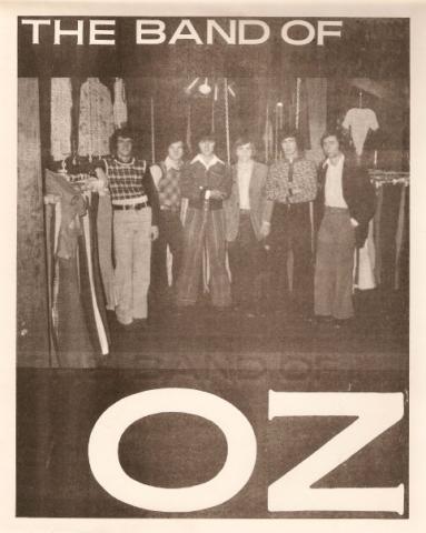 An early flyer for the Band of Oz, which was comprised of high school students who formed a professional-level band at a young age in Greenville, NC. Now, the Band of Oz is in the North Carolina Hall of Fame for music.