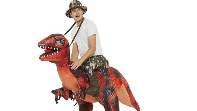Inflatable Riding a T-REX Dinosaur Costume (photo courtesy Amazon)