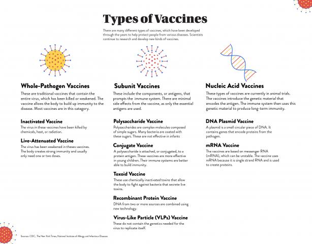 What are the different kind of vaccines? 