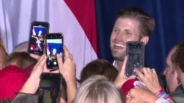 'My father's doing great:' Eric Trump talks about election, his father's health at campaign stop