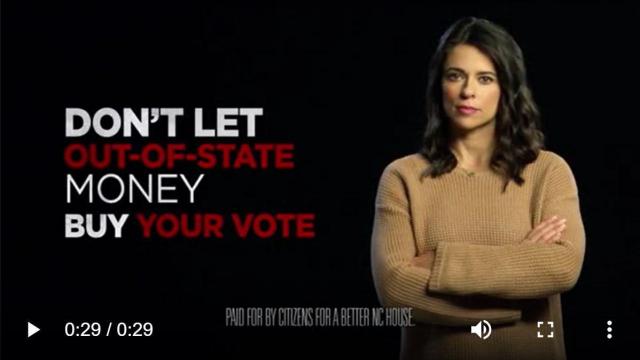 'Don't let out-of-state money buy your vote,' says GOP ad funded by out-of-state group