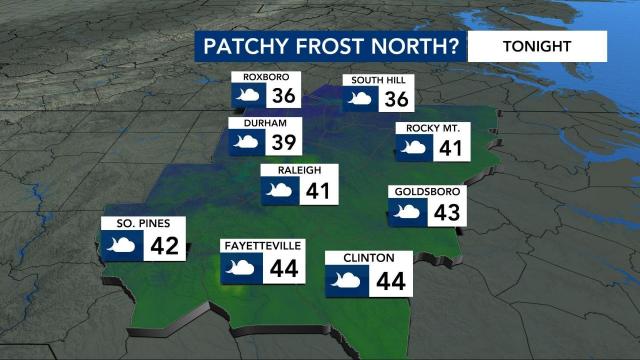 Cooler weather could produce frost in spots this weekend