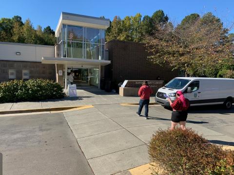 North Regional Library voting site in Durham is back up and running after power outages on Saturday morning.