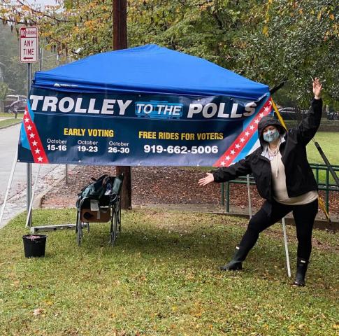 Trolley to the Polls is helping take voters to early voting locations.