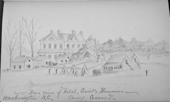 A sketch of Elmwood when it was used as Fort Ceres.