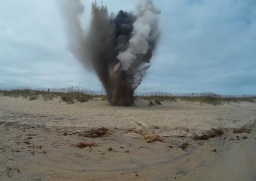Officials detonate unexploded WWII aerial bomb that washed ashore at Cape Hatteras