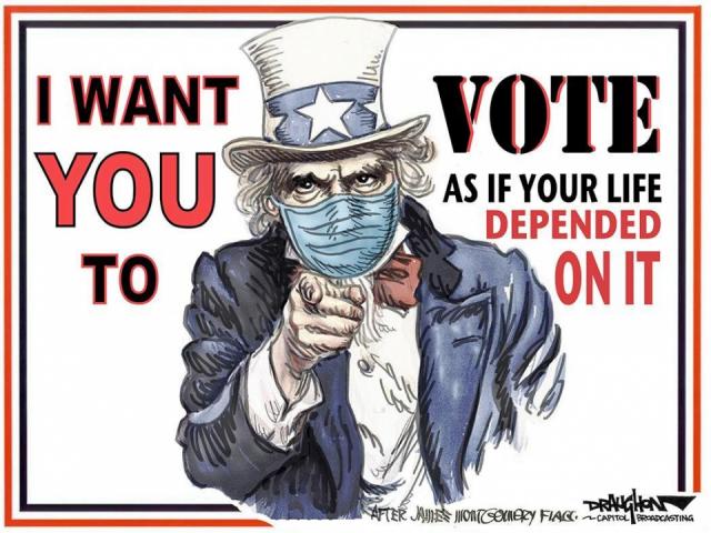 DRAUGHON DRAWS: Uncle Sam says, 'Vote!'