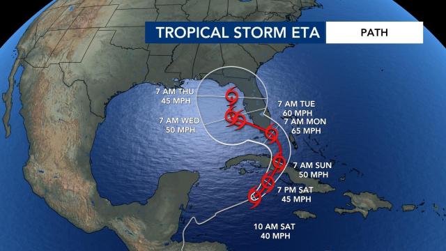 Florida braces for rain from Hurricane Eta, Theta moves away from US