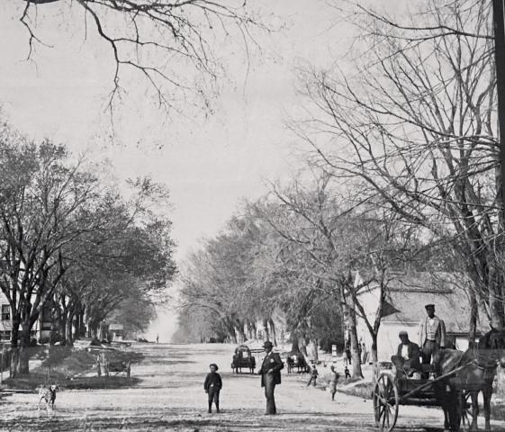 Franklin Street in the 1800s.