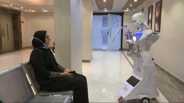 Robot takes COVID tests, temperatures at Egypt hospital