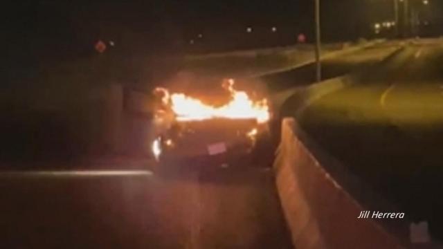 Caught on camera: Teen saves victim from fiery crash 