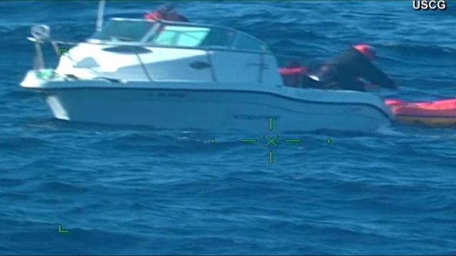 Raw video: Coast Guard rescues three along North Carolina coast 