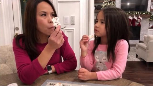 Make peppermint pretzels with Renee and Elsa