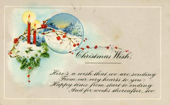 Vinatge holiday cards from Raleigh, dating back to the 1930s. Image courtesy of the State Archives of North Carolina.