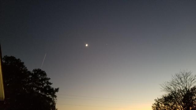 The 'Great Conjunction' seen across central North Carolina 