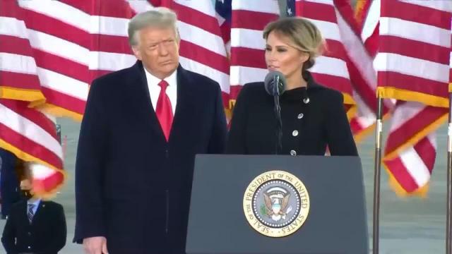 'Thanks for your love': Melania Trump's final remarks as First Lady