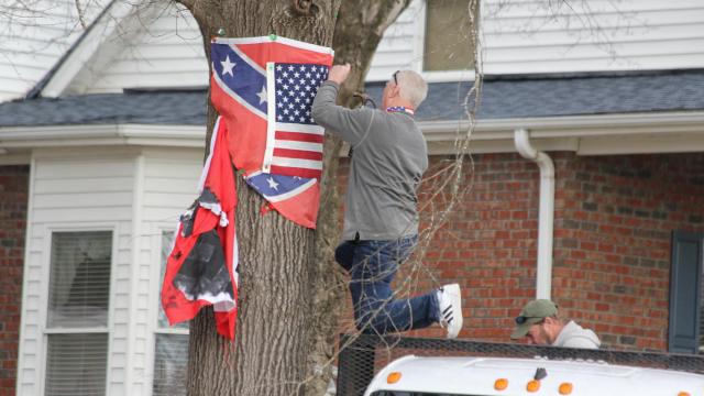 Nazi flag removed, property owner silent