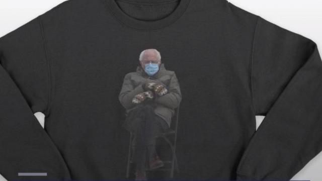 Bernie Sanders turns inauguration meme into sweatshirt for charity 