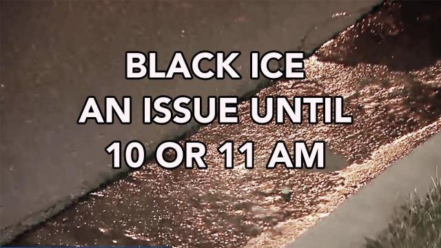 Entire viewing area at risk for black ice through morning commute